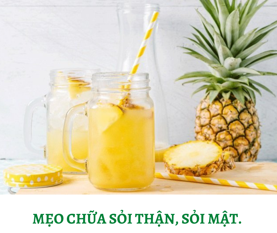 Chữa sỏi thận sỏi mật bằng Gừng Dứa